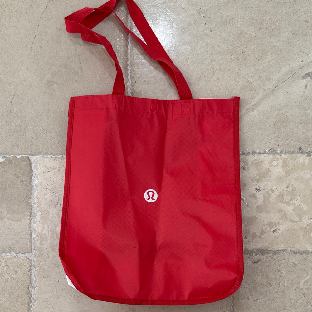 Lululemon large Red Tote shopping Bag